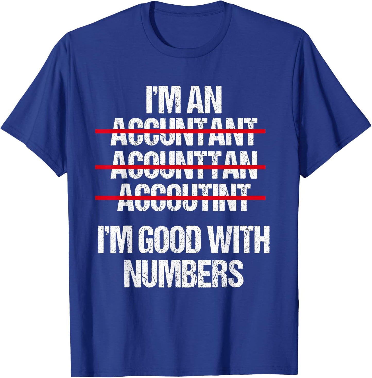 Registered Qualified Accountant Financial Statement Analysis T-Shirt - T-Shirt | Royal