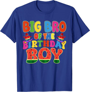 Big Bro of The Birthday Boy Melon Family Matching Funny T-Shirt - T-Shirt | Royal
