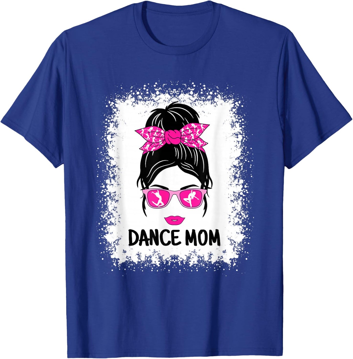 Funny Dance Mom Messy Bun Women Ladies Dancing ,Black T-Shirt - T-Shirt | Royal