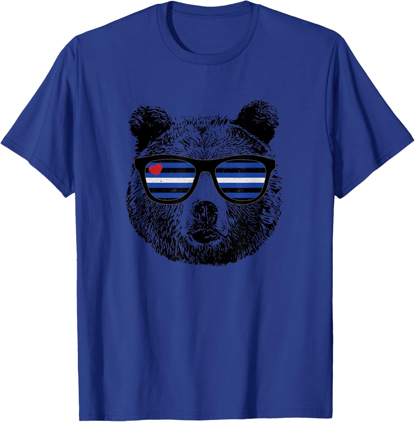 Gay Bear Leather Pride Flag Colors Distressed T-Shirt - T-Shirt | Royal