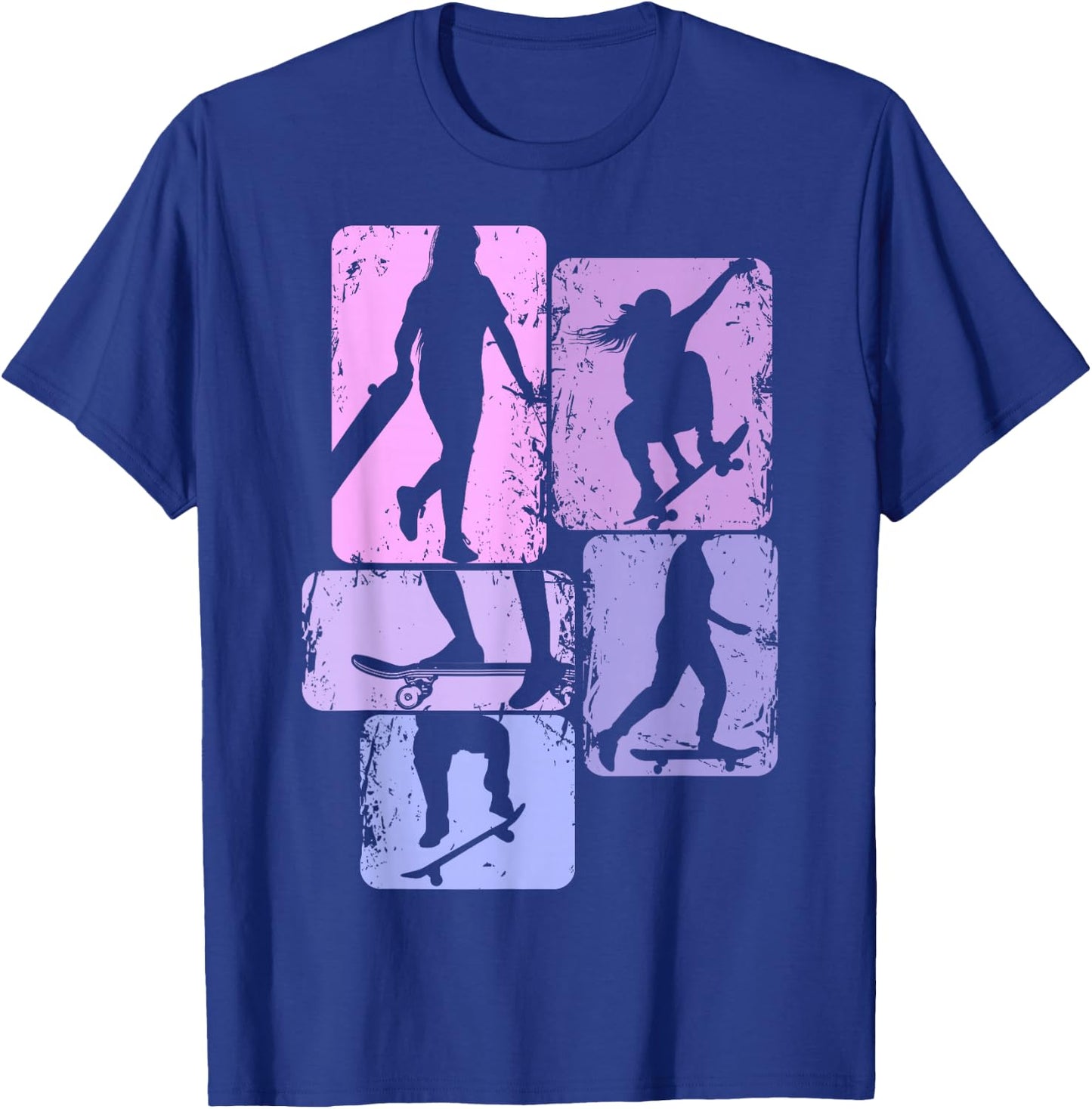Skateboard Girl's Skater Girl Skateboard Children T-Shirt - T-Shirt | Royal