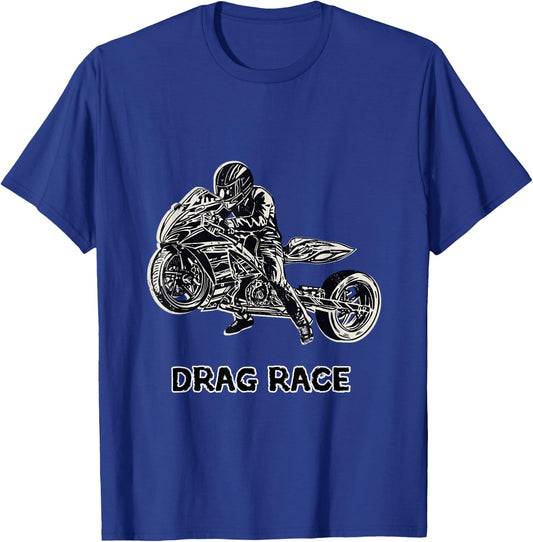 Cool Drag Race Motorcycle for racing Lovers T-Shirt - T-Shirt | Royal