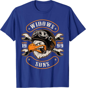 Smokin' Eagle Widows Sons Masonic T-Shirt - T-Shirt | Royal