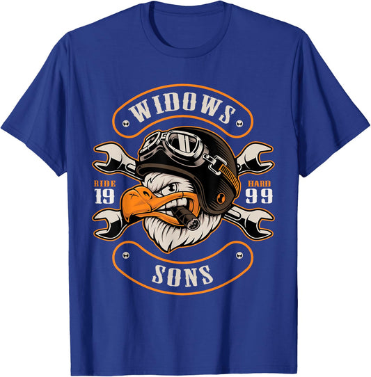 Smokin' Eagle Widows Sons Masonic T-Shirt - T-Shirt | Royal