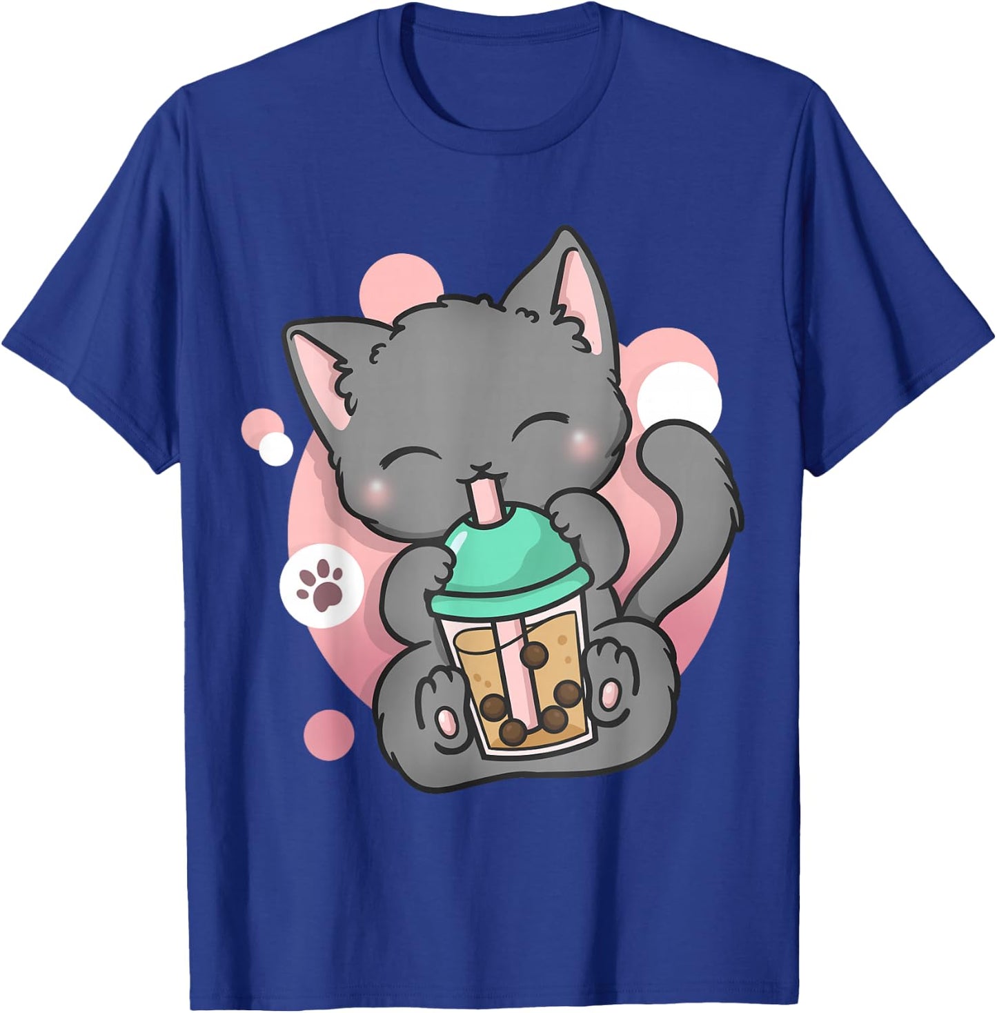 Cat Boba Tea Bubble Tea Anime Kawaii Neko T-Shirt - T-Shirt | Royal