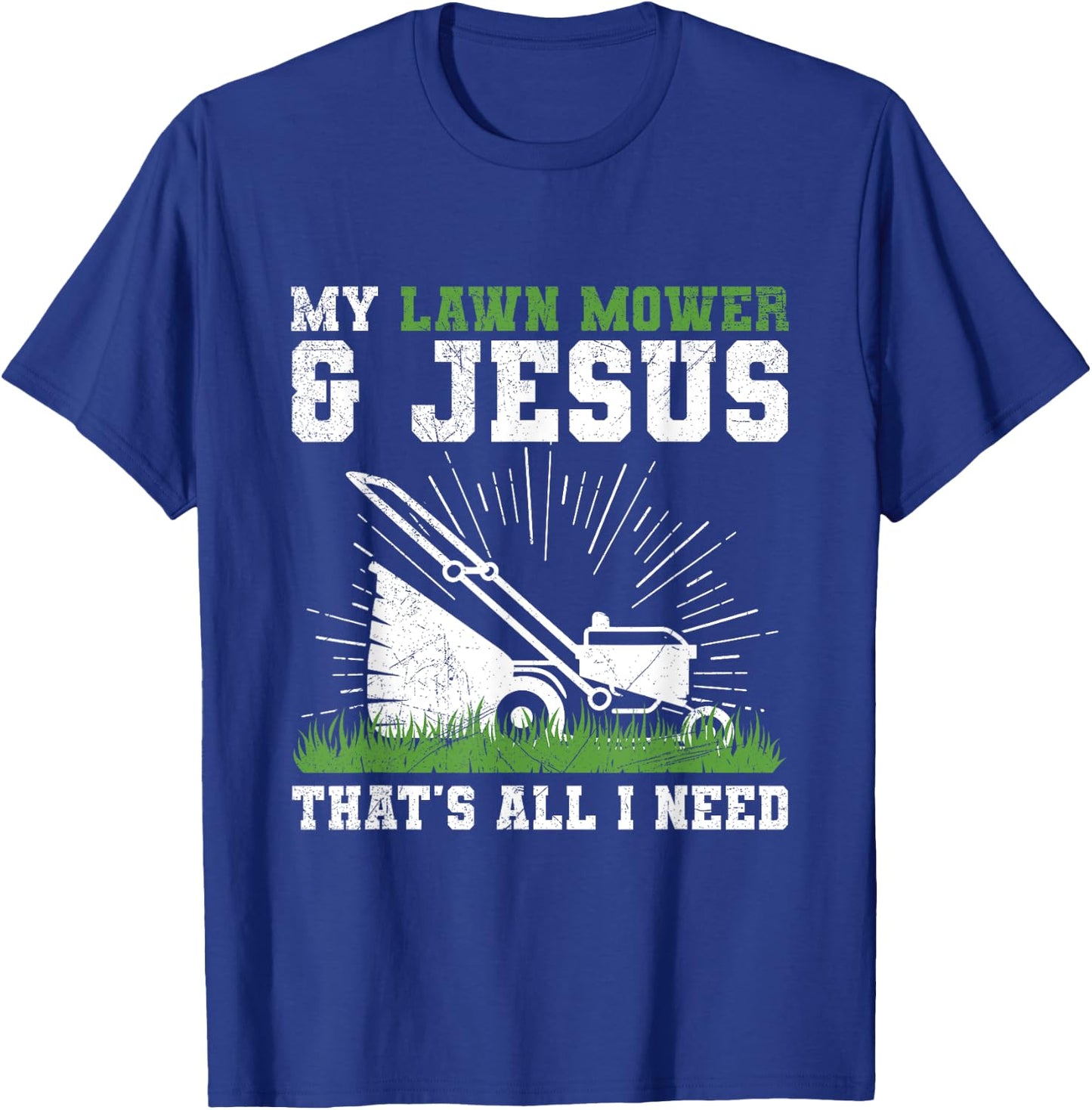 Garden Lawn Mowing Design for a Lawn Caretaker T-Shirt - T-Shirt | Royal