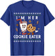 Cute Funny I'm Her Cookie Eater I'm His Milk Drinker Xmas T-Shirt - T-Shirt | Royal