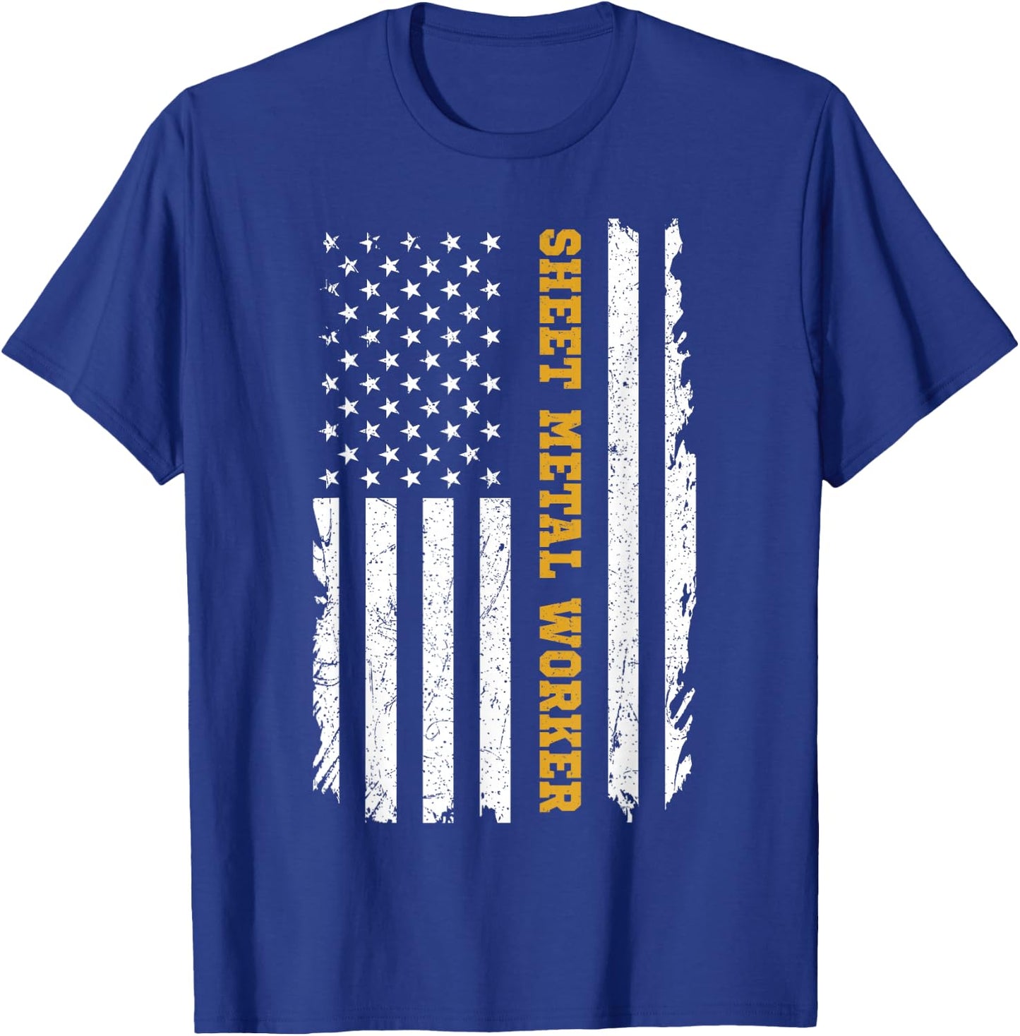 Sheet Metal Workers US Flag T-Shirt - T-Shirt | Royal