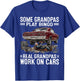 Some Grandpas Play Bingo Real Grandpas Work On Cars Mechanic T-Shirt - T-Shirt | Royal