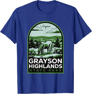 Grayson Highlands State Park Virginia T-Shirt - T-Shirt | Royal