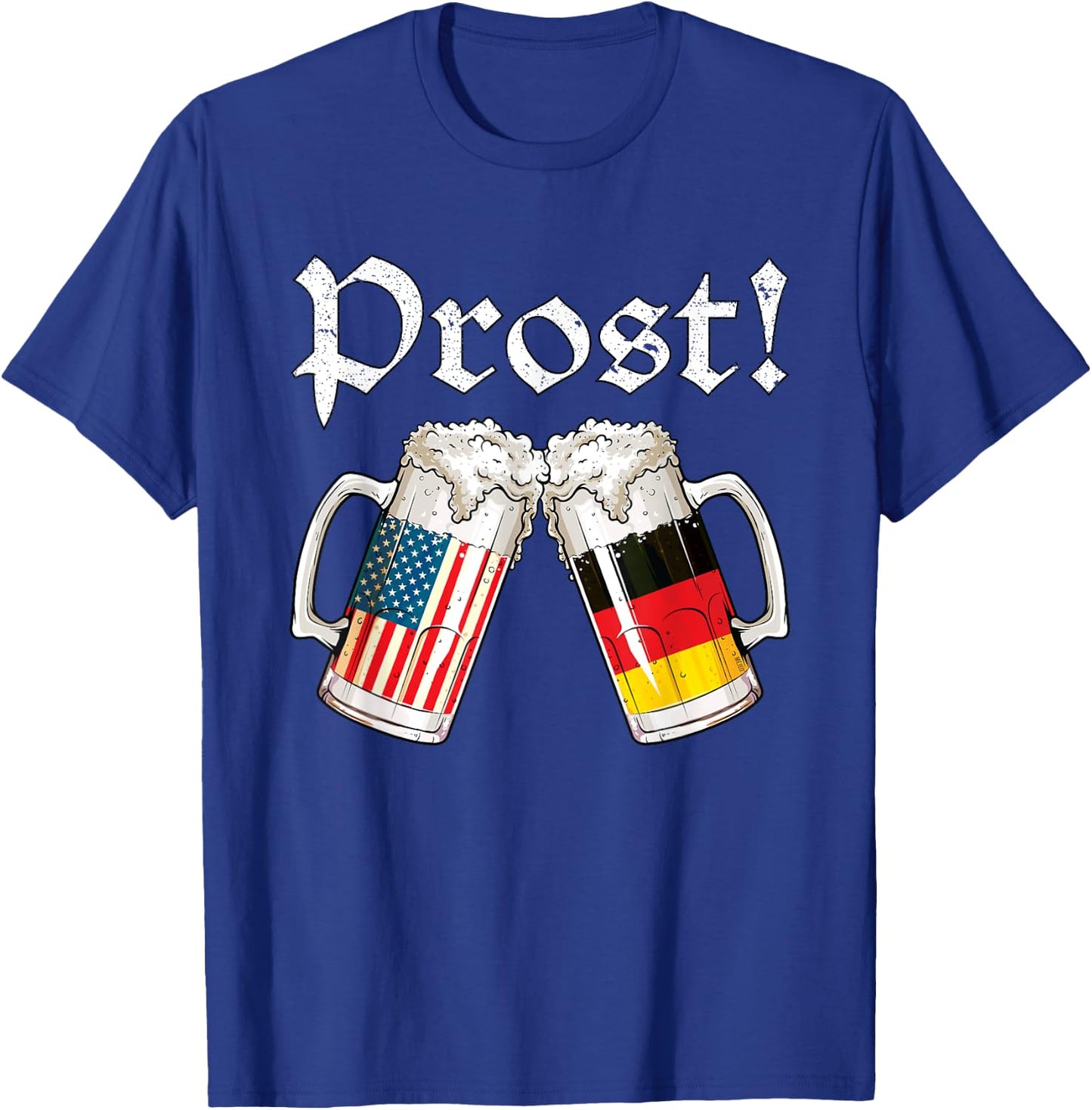 Oktoberfest American German Flag Beer Prost T-Shirt - T-Shirt | Royal