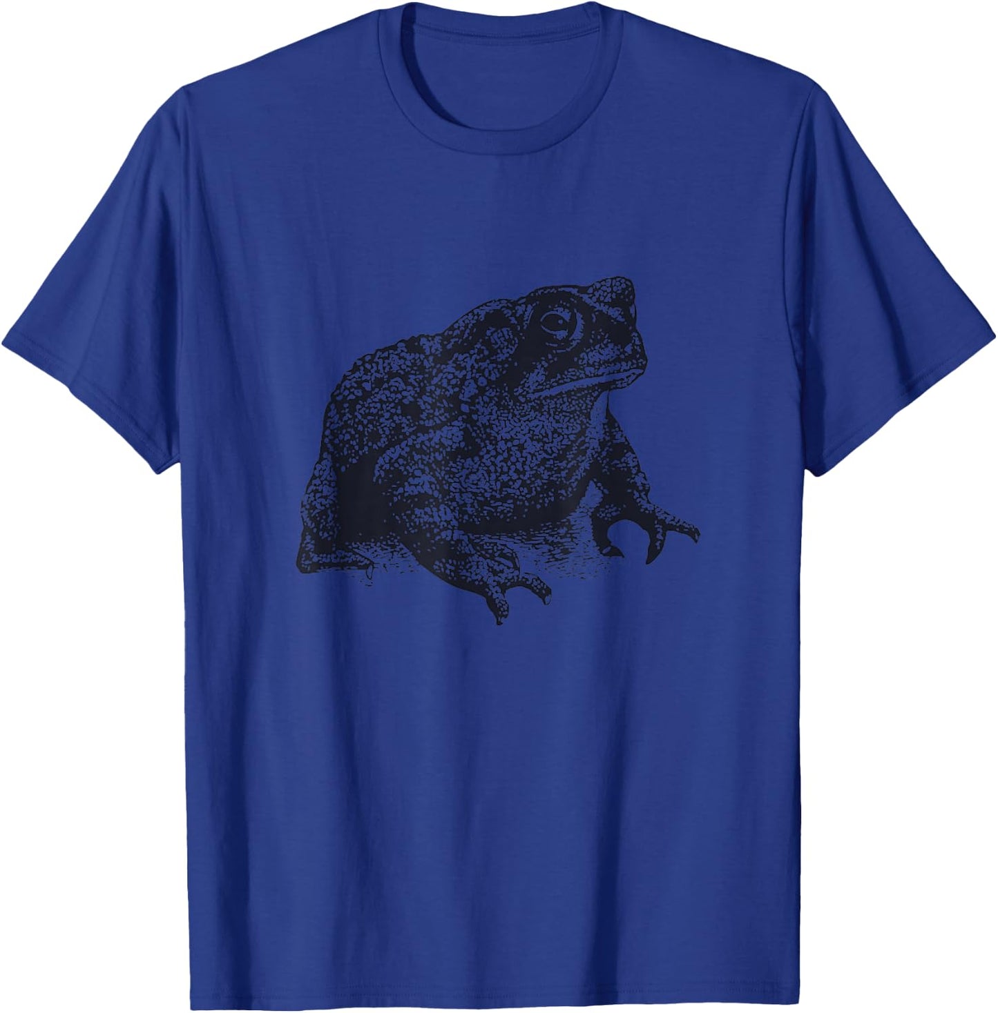 Fat Toad Minimalist Frog Amphibian Biology Realistic T-Shirt - T-Shirt | Royal