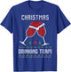 Ugly Christmas Sweater Alcohol Drink Beer Drinking Team Wine T-Shirt - T-Shirt | Royal