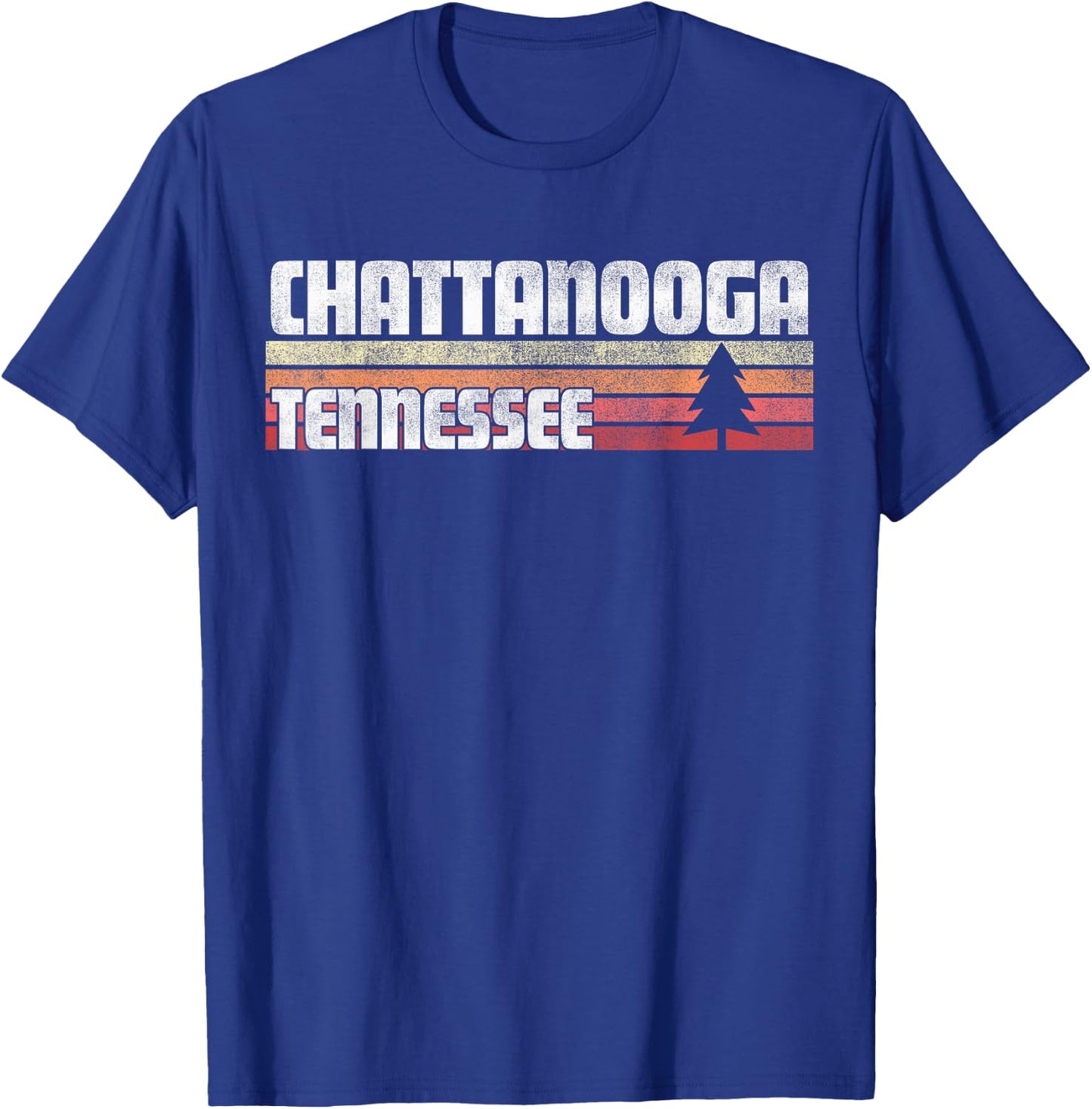 Chattanooga Tennessee TN Gift Retro Vintage 70s 80s 90s T-Shirt - T-Shirt | Royal