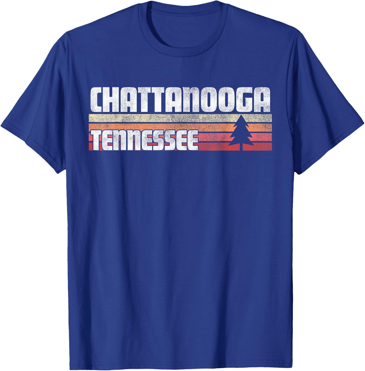 Chattanooga Tennessee TN Gift Retro Vintage 70s 80s 90s T-Shirt - T-Shirt | Royal