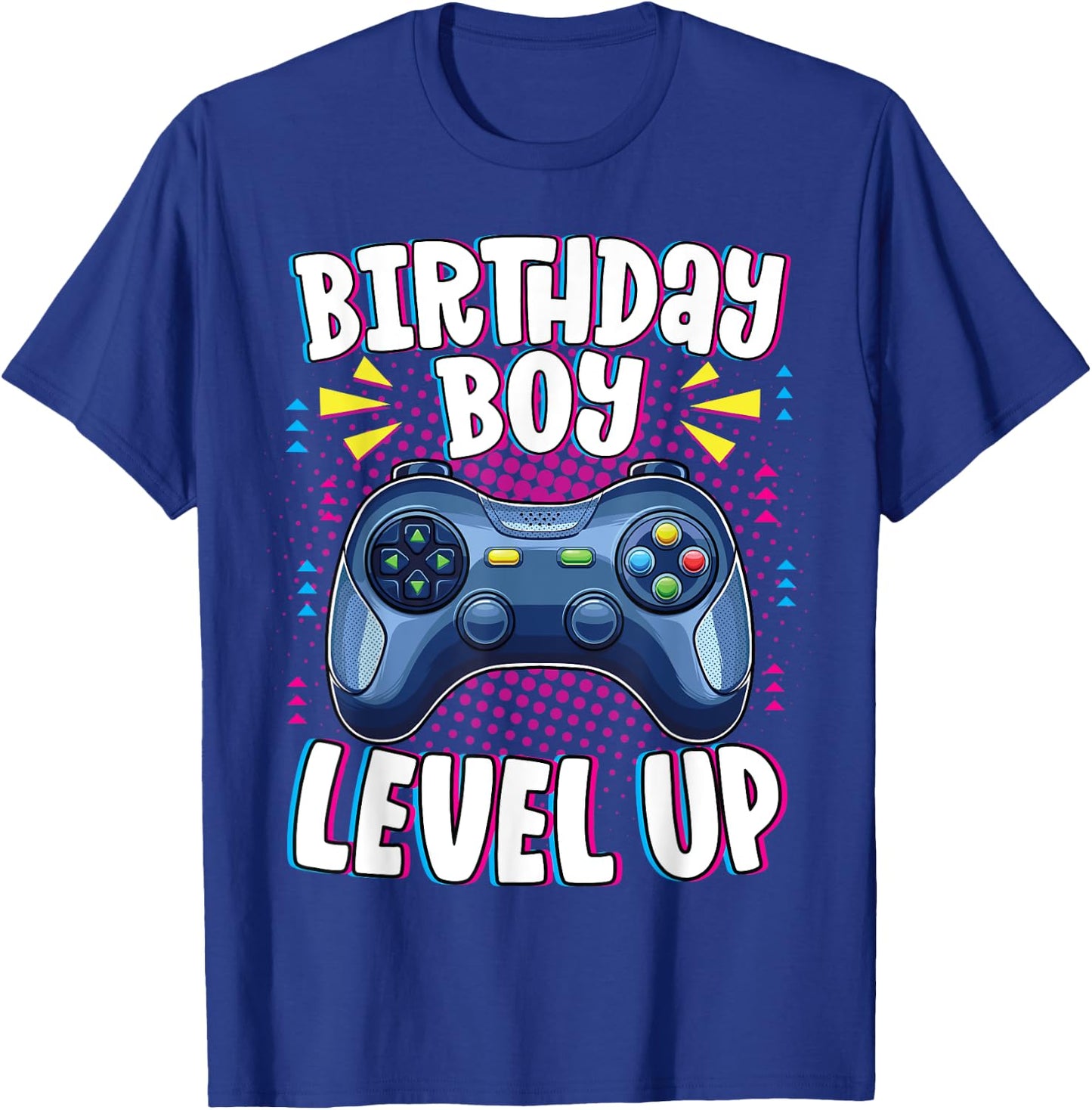 Birthday Boy Shirt Level Up Boys Matching Gamer Birthday T-Shirt - T-Shirt | Royal