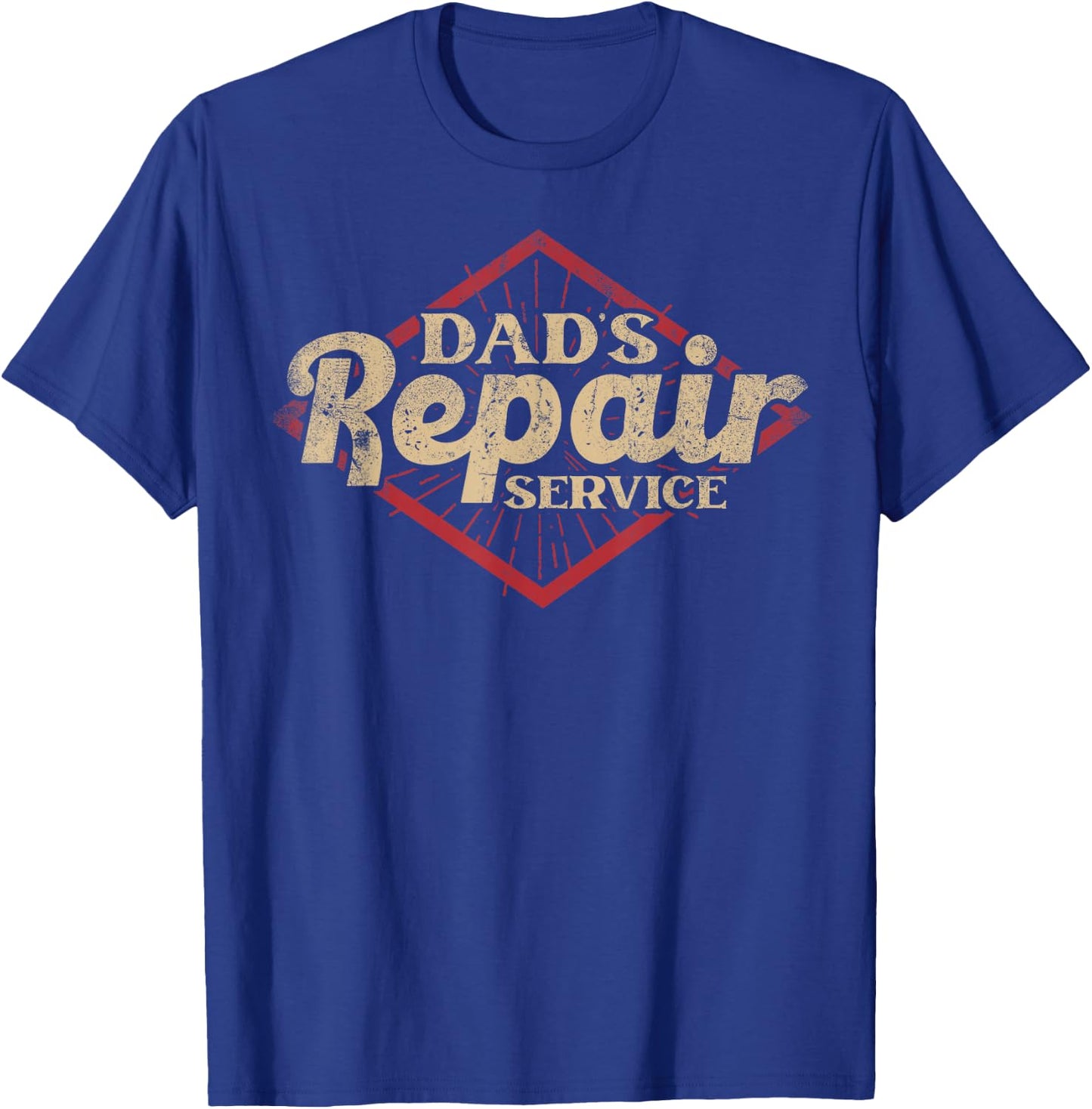Dad's Repair Service Daddy Father Papa Design T-Shirt - T-Shirt | Royal