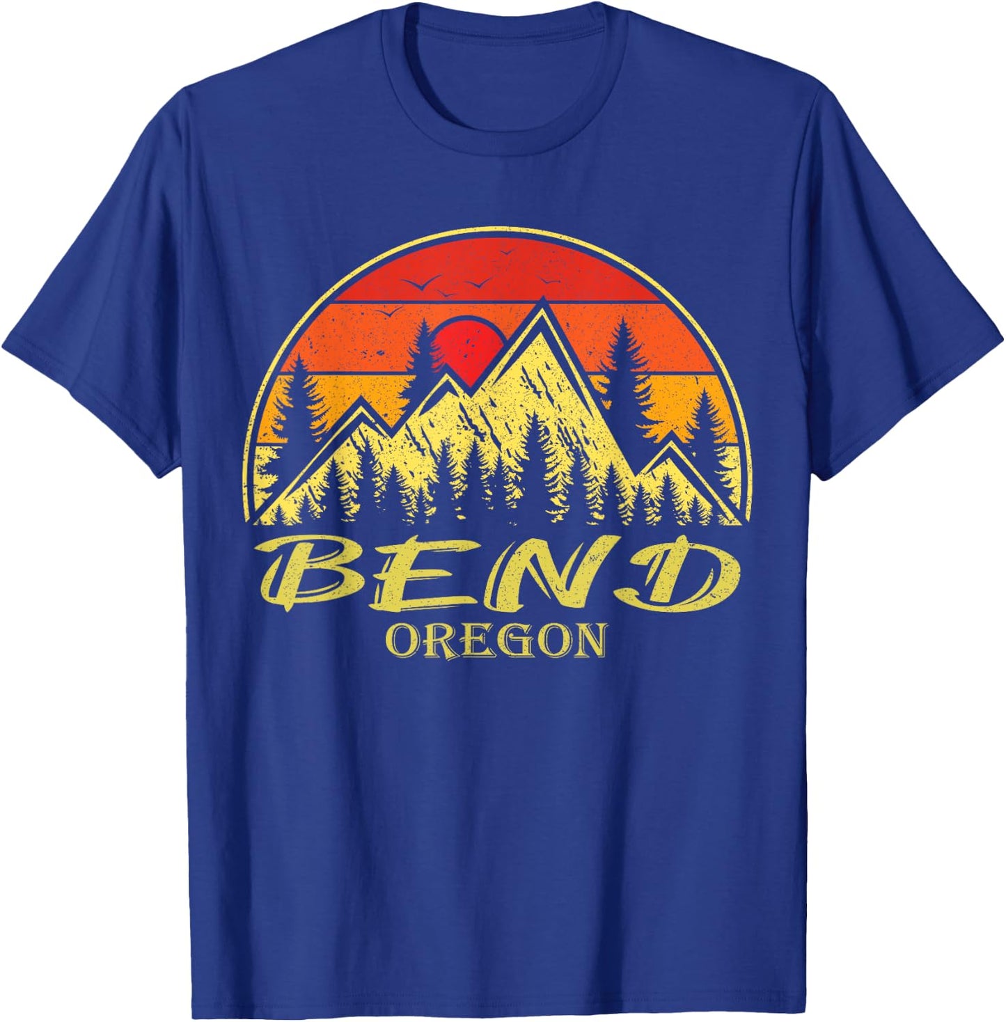 Vintage Bend Oregon OR Mountains Hike Hiking Souvenir T-Shirt - T-Shirt | Royal