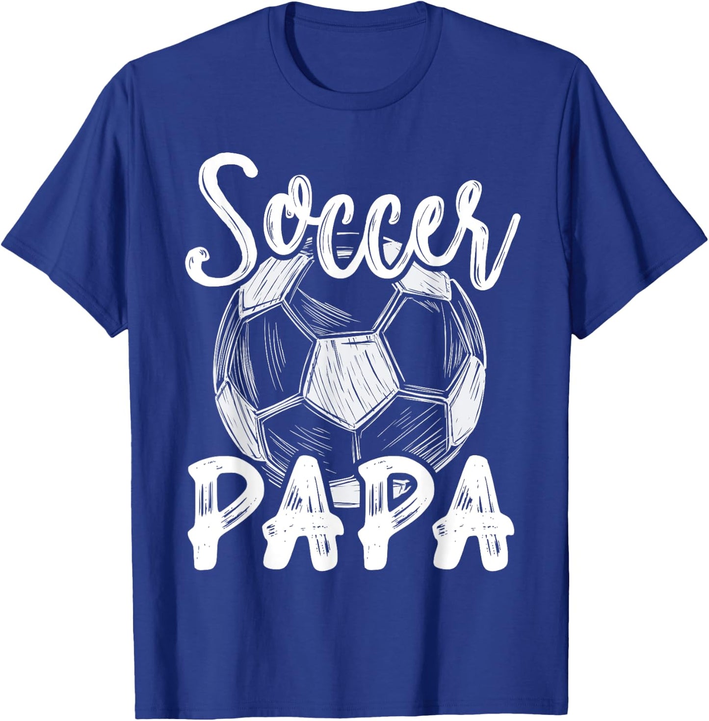 Soccer Papa Family Matching Team Player Soccer Ball T-Shirt - T-Shirt | Royal