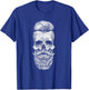 Funny Vintage Hipster Bearded Skull. Beard Lover T-Shirt - T-Shirt | Royal