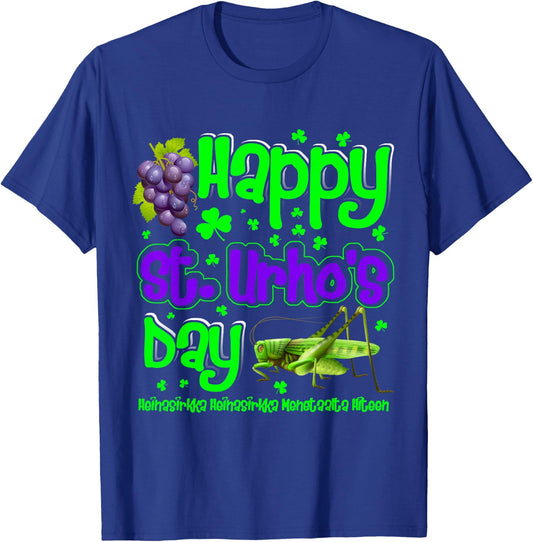 Happy St Urho's Day T Shirt Funny Gift T-Shirt - T-Shirt | Royal