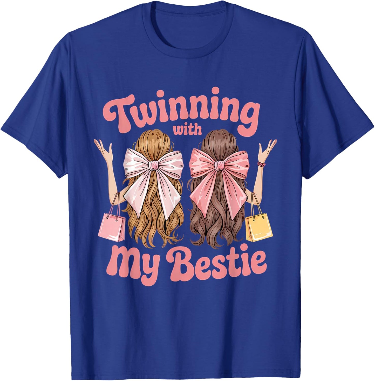 Friends Twinning With My Bestie Twin Matching Twins Friends T-Shirt - T-Shirt | Royal