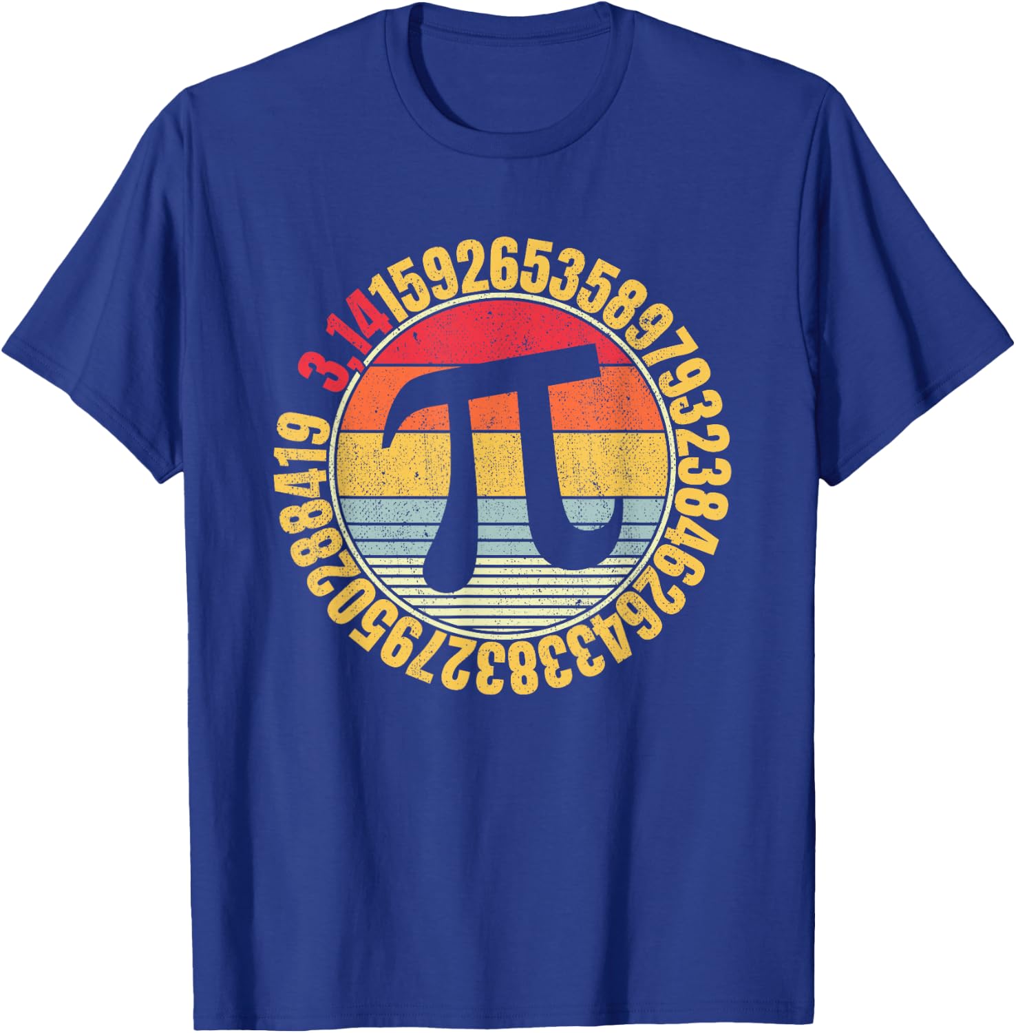 Nerdy Math Pi Symbol Mathlete T-Shirt - T-Shirt | Royal