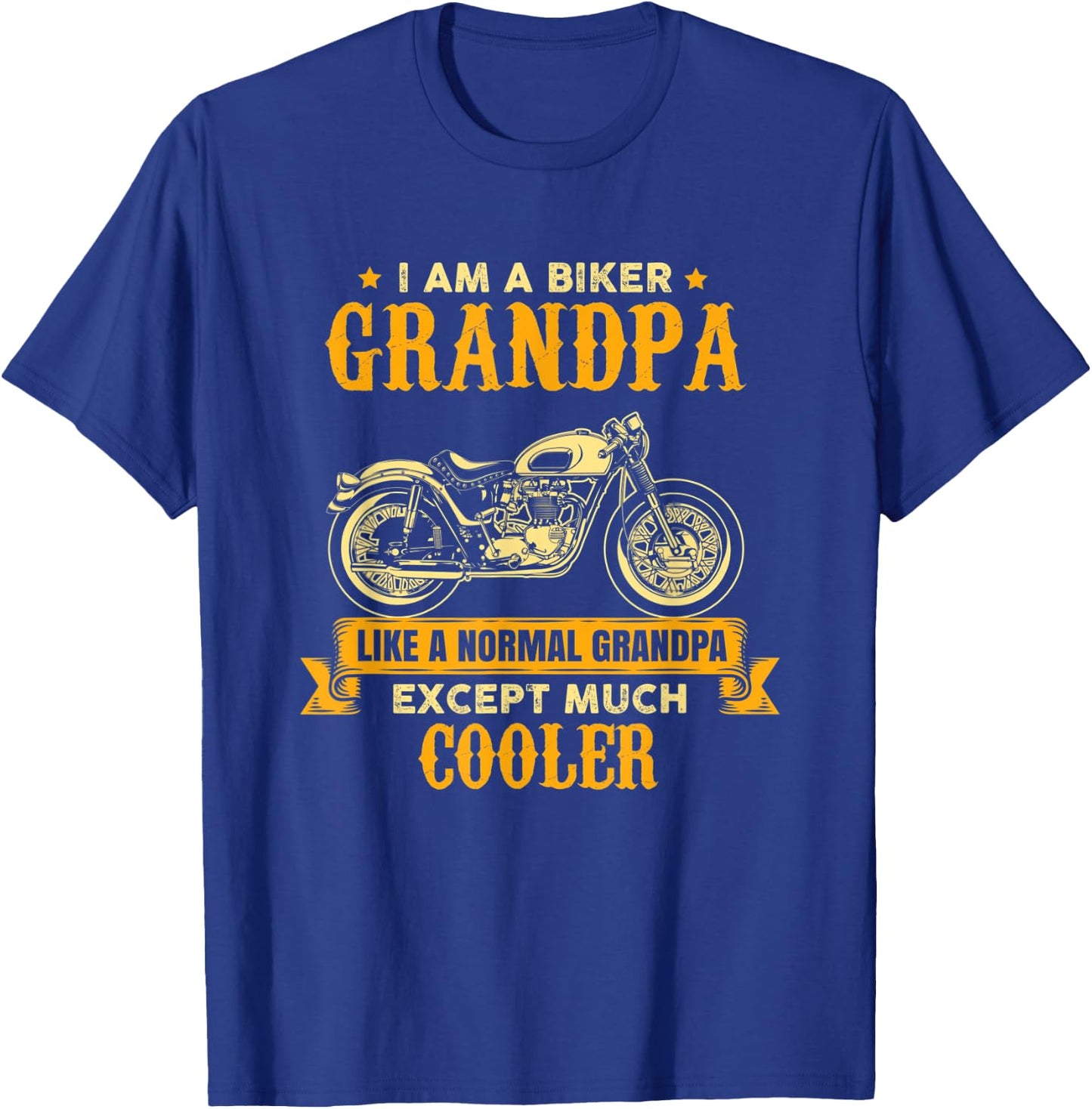 Funny Biker Grandpa Motorcycle Biking T-Shirt - T-Shirt | Royal