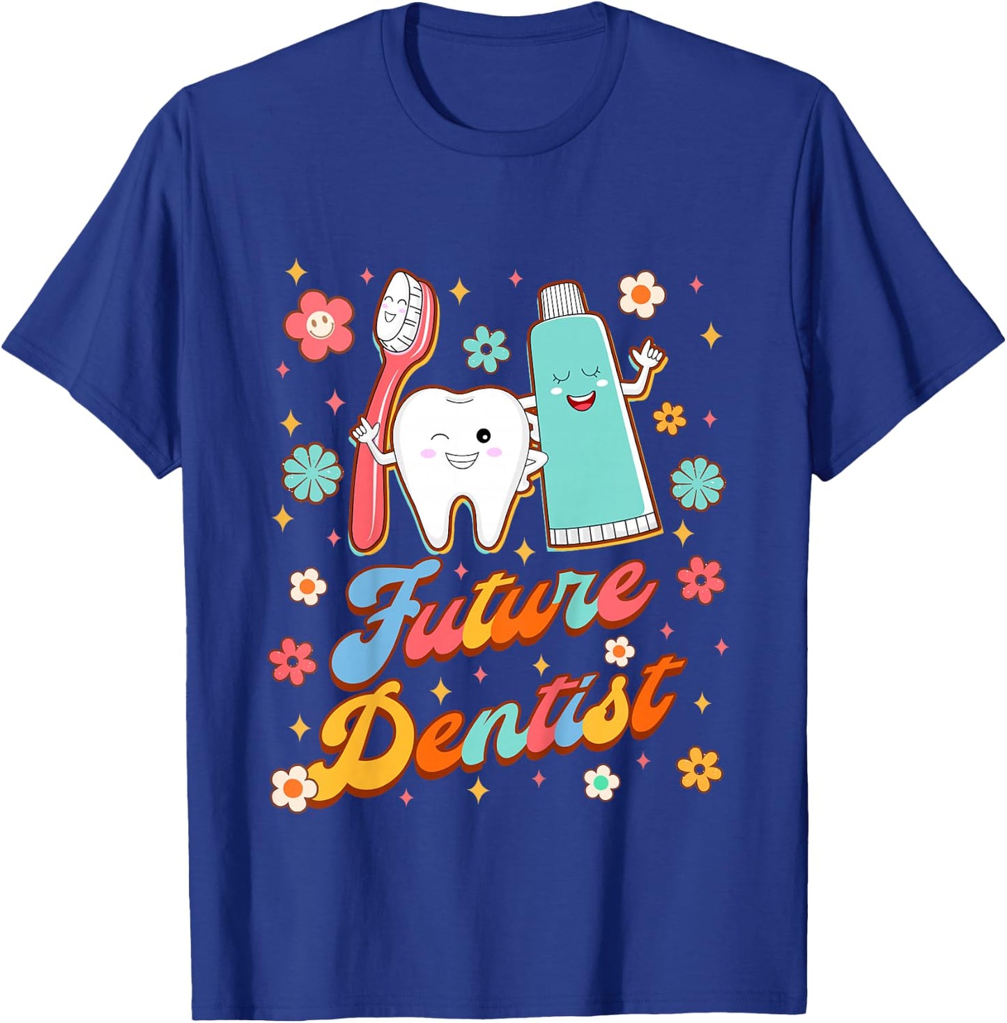 Kids Funny Baby Shower Dental Hygienist Mommy & Me Future Dentist T-Shirt - T-Shirt | Royal