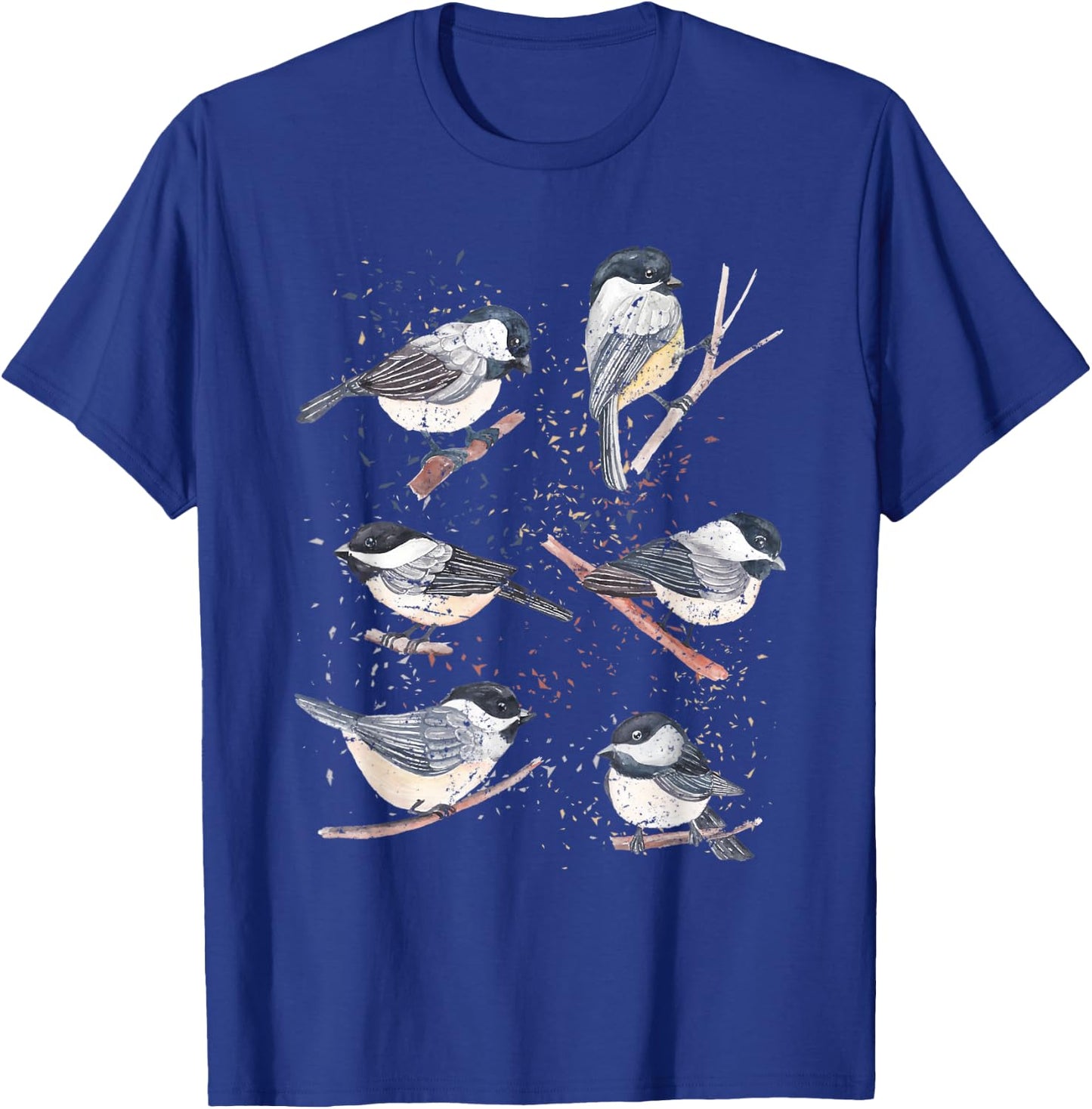 Bird Watching Birding Animal Nature Vintage Chickadee T-Shirt - T-Shirt | Royal