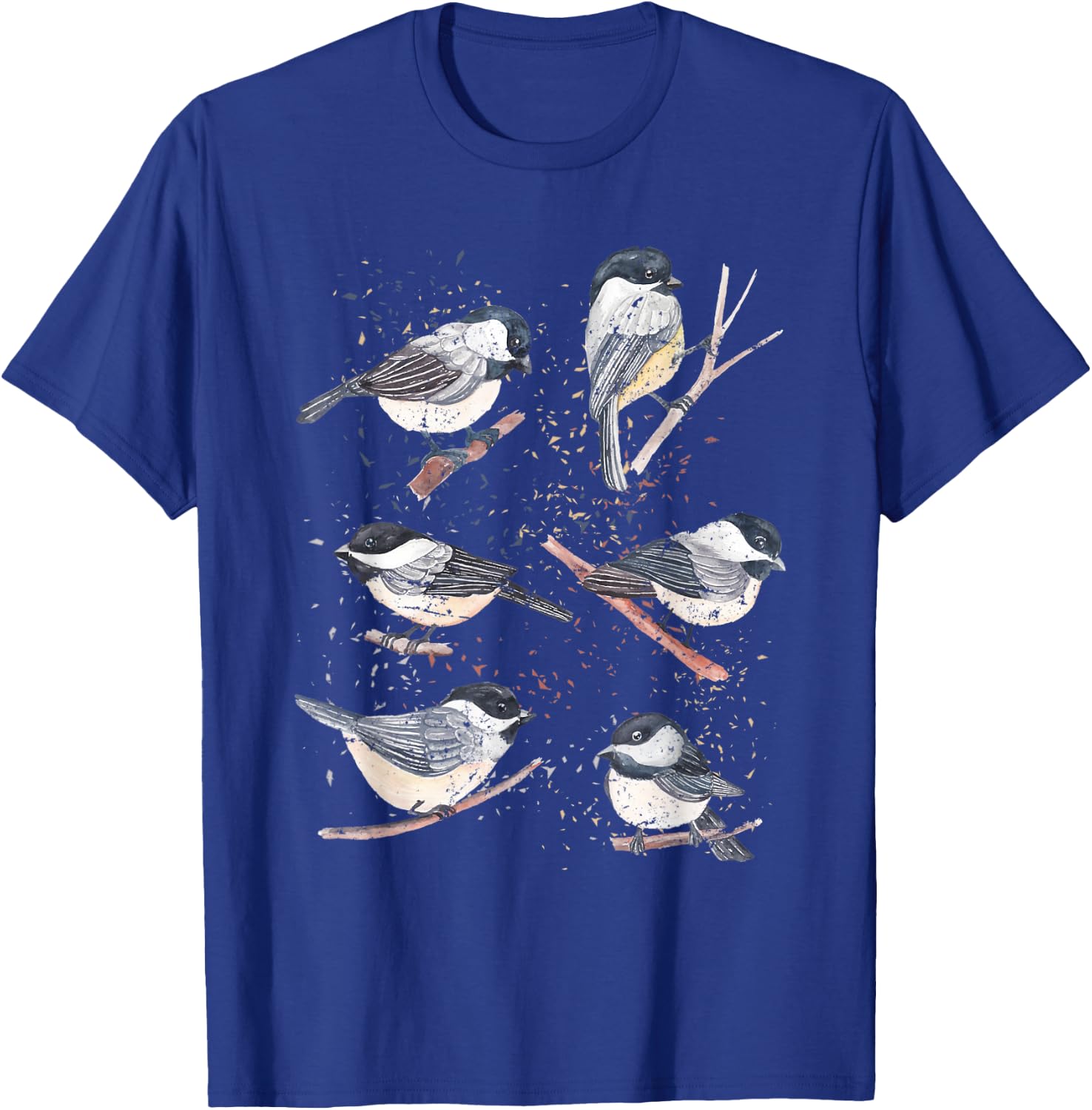 Bird Watching Birding Animal Nature Vintage Chickadee T-Shirt - T-Shirt | Royal
