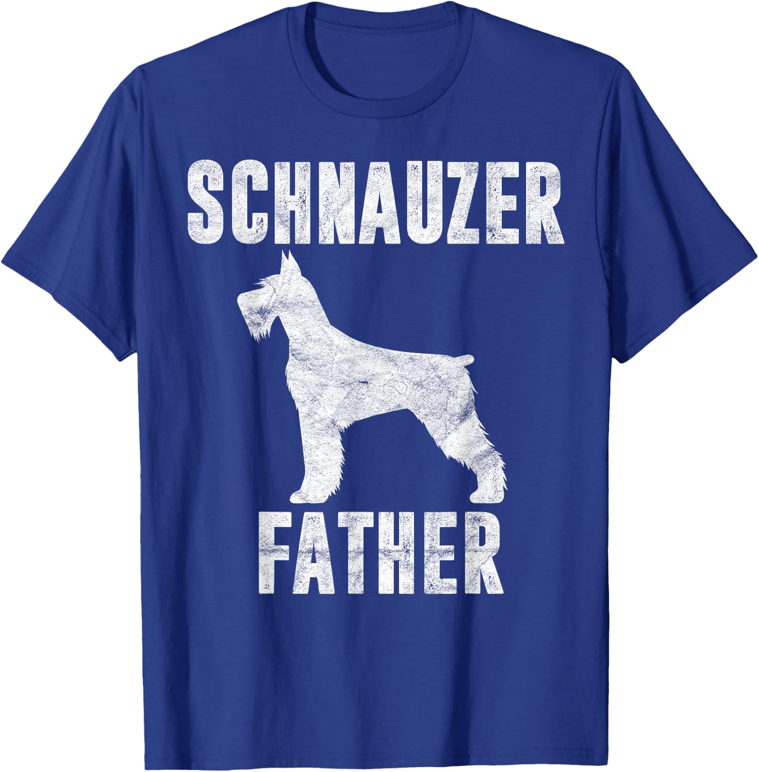 Vintage Schnauzer Dad Gift Daddy Standard Giant Dog Father T-Shirt - T-Shirt | Royal