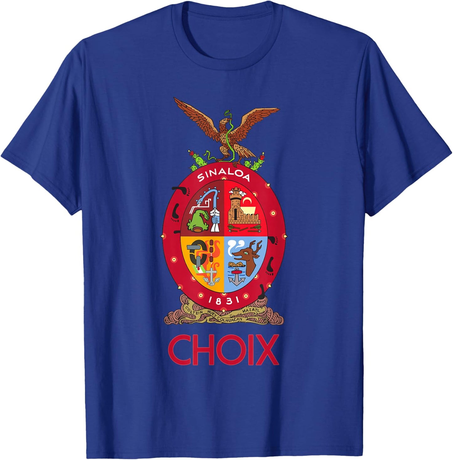 Choix Sinaloa Estado De Mexico Escudo Eagle Aguila T-Shirt - T-Shirt | Royal