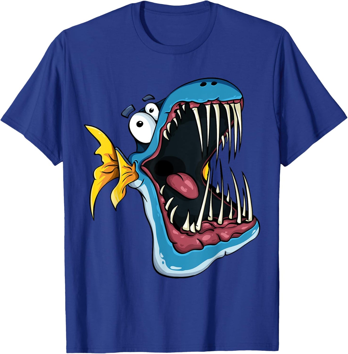 Cute Cheek Fish Piranha teeth I Children's T-Shirt - T-Shirt | Royal