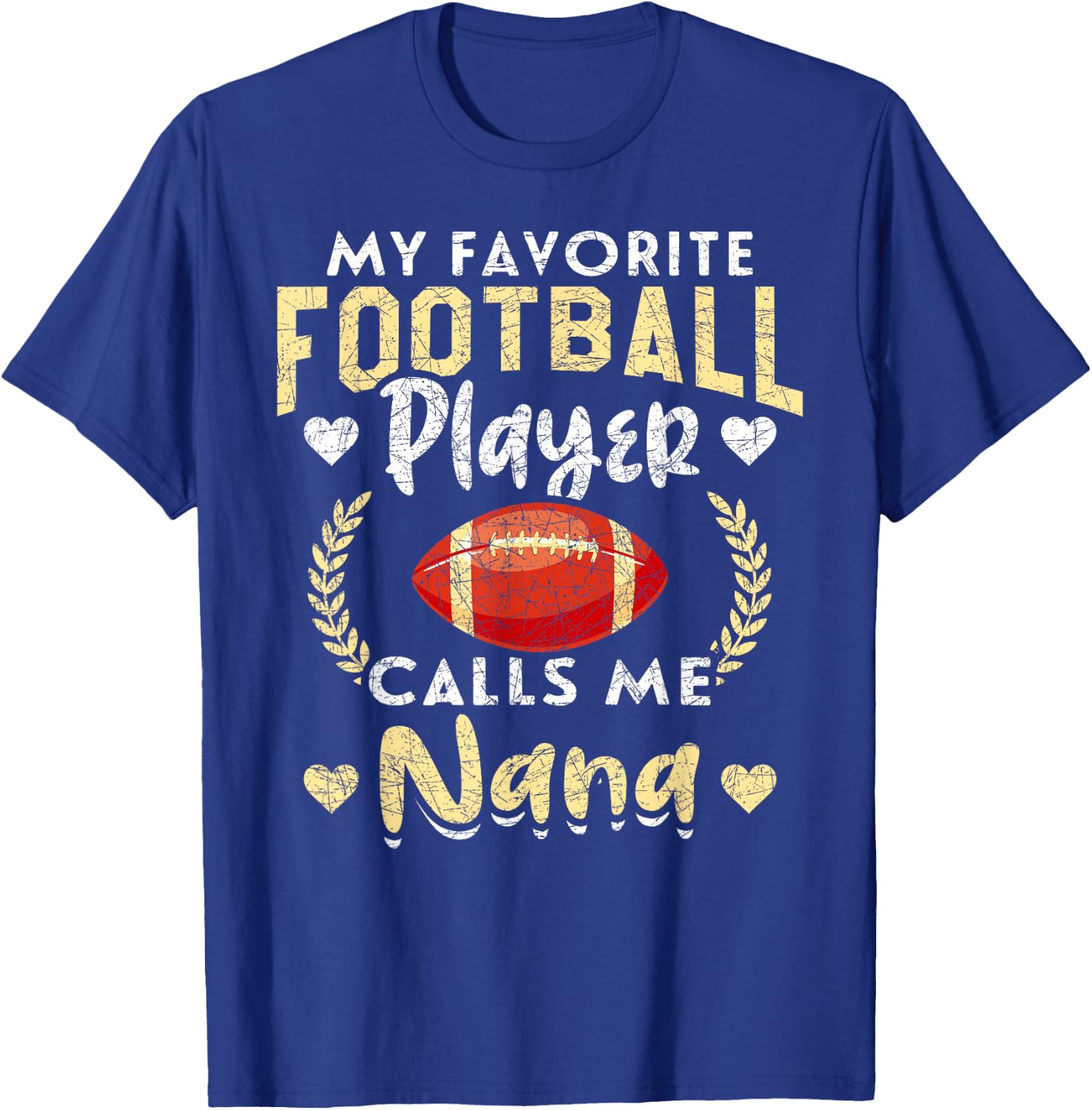 Funny Retired Football Player Grandma Nana American Football T-Shirt - T-Shirt | Royal