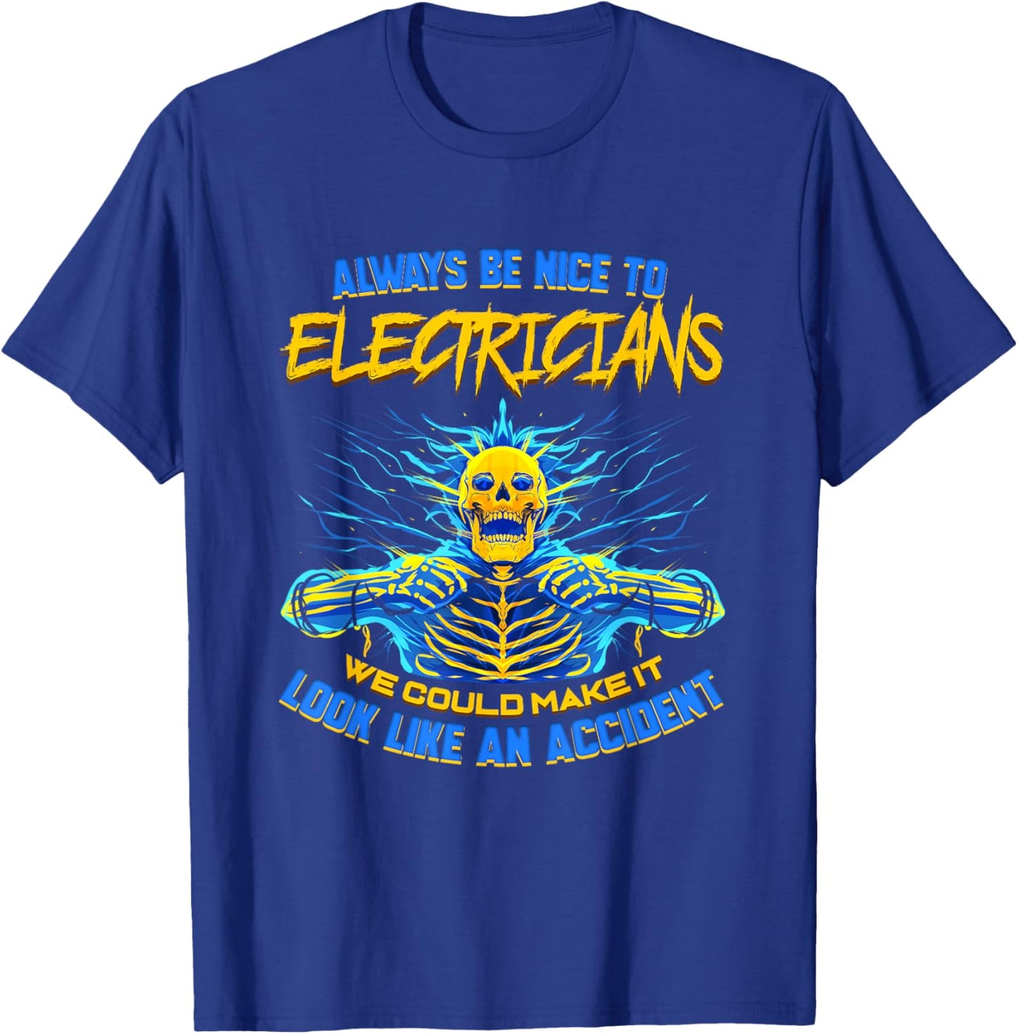 Electrician Funny for Electrical Engineer Electricity T-Shirt - T-Shirt | Royal