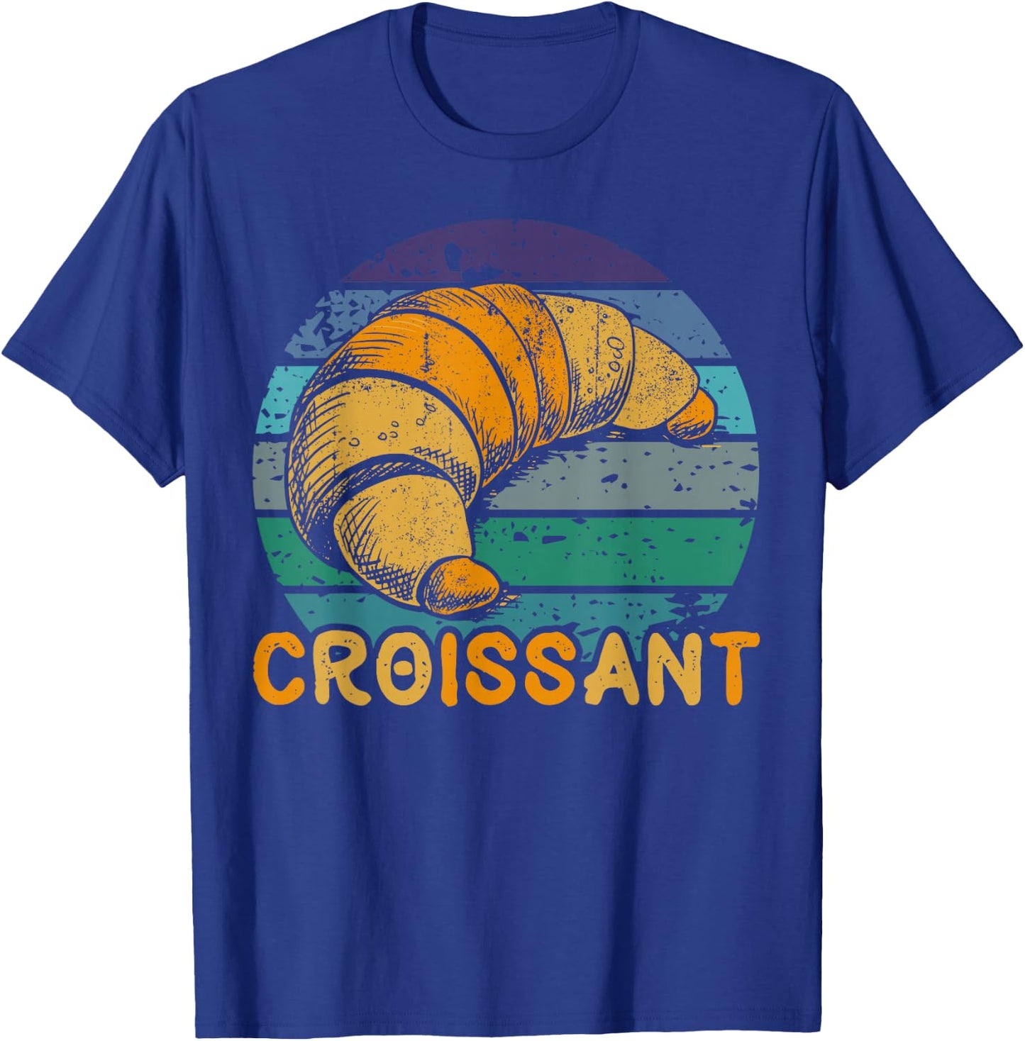 Vintage Retro Croissant Funny Pastry Chef Gifts T-Shirt - T-Shirt | Royal
