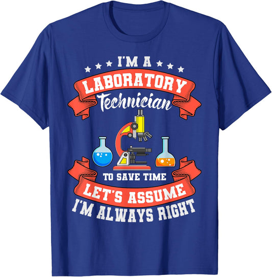 Lab Technician Laboratory Assistant Medical Scientists T-Shirt - T-Shirt | Royal