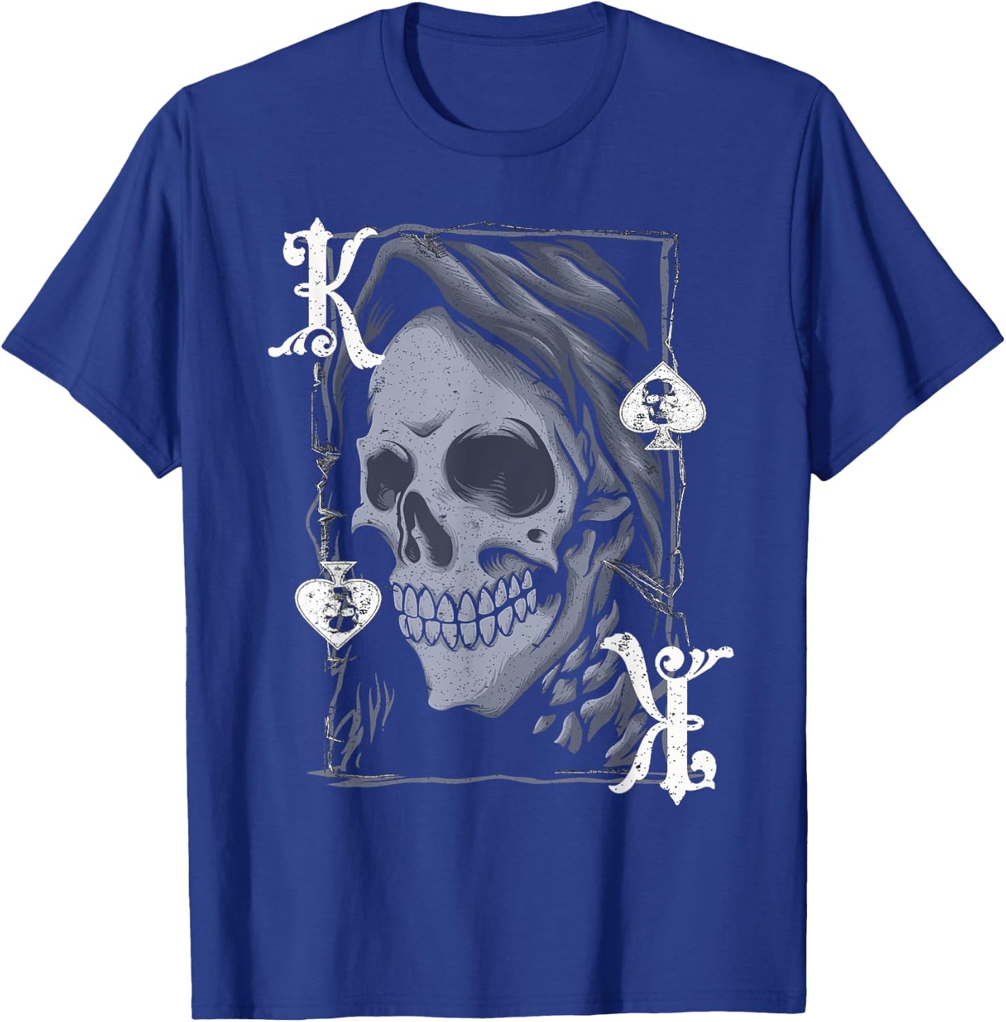 King Of Spades Grim Reaper - Vintage Poker Design T-Shirt - T-Shirt | Royal