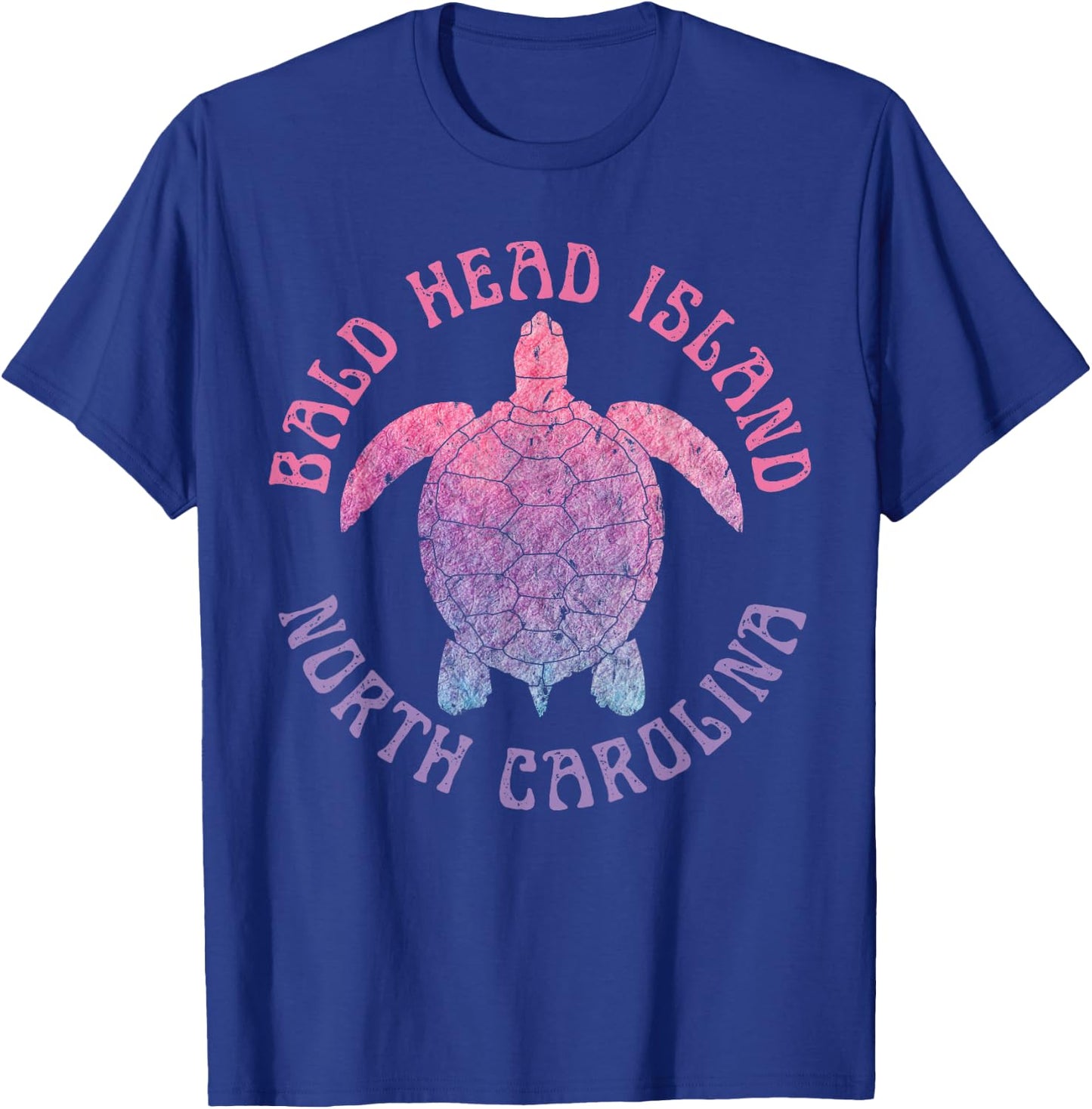 Bald Head Island North Carolina Beach Sea Turtle Cute T-Shirt - T-Shirt | Royal