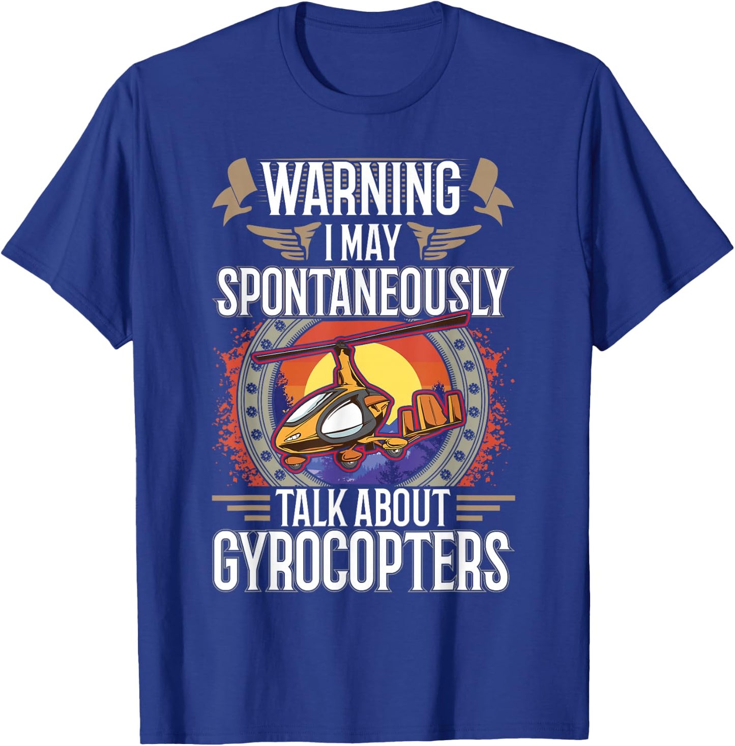 Gyrocopter Autogyro Gyrocopter T-Shirt - T-Shirt | Royal