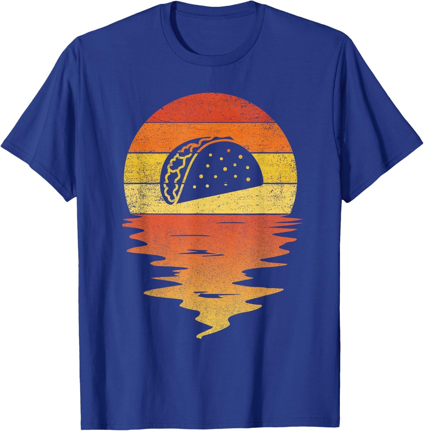 Taco shirt retro sunset 70s vintage Tacos T-Shirt - T-Shirt | Royal