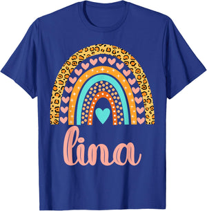Lina Lina Name Birthday Shirt Gift T-Shirt - T-Shirt | Royal