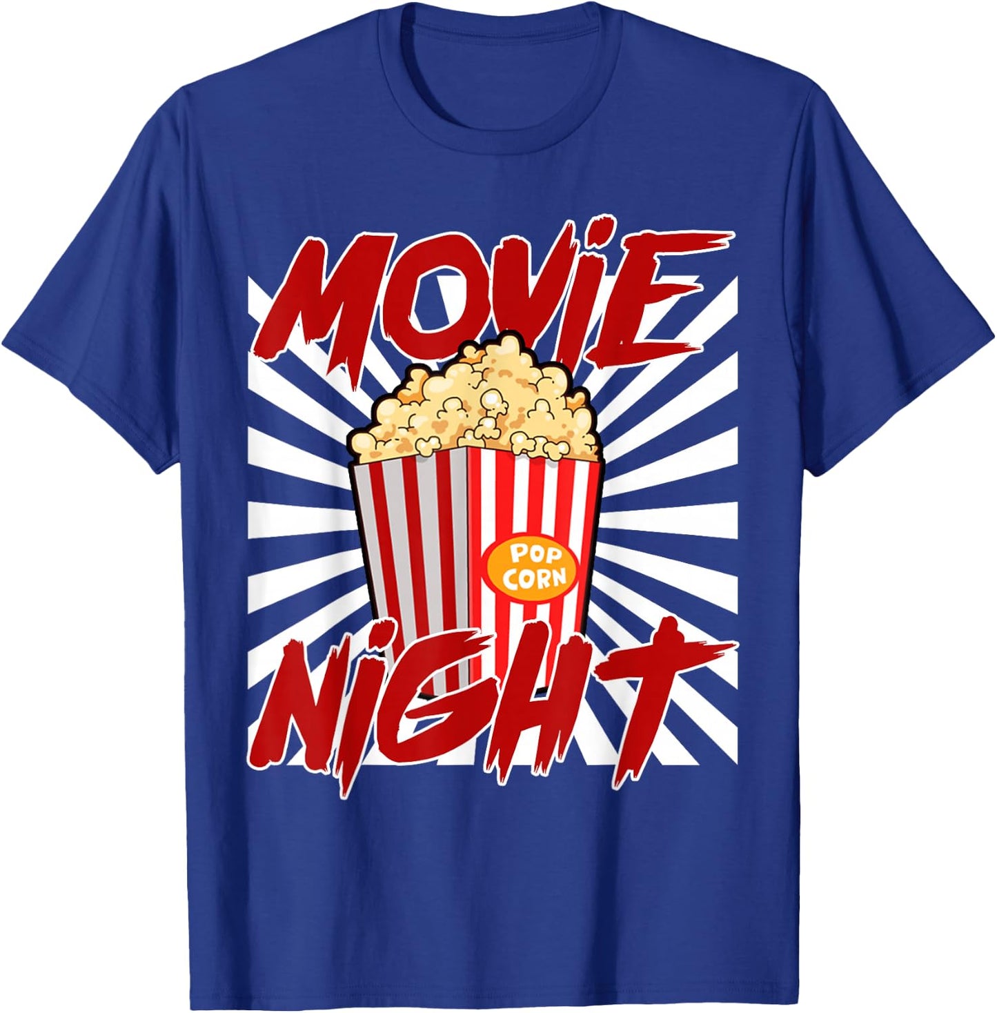 Movie Night Popcorn Funny Cinema Lover T-Shirt - T-Shirt | Royal