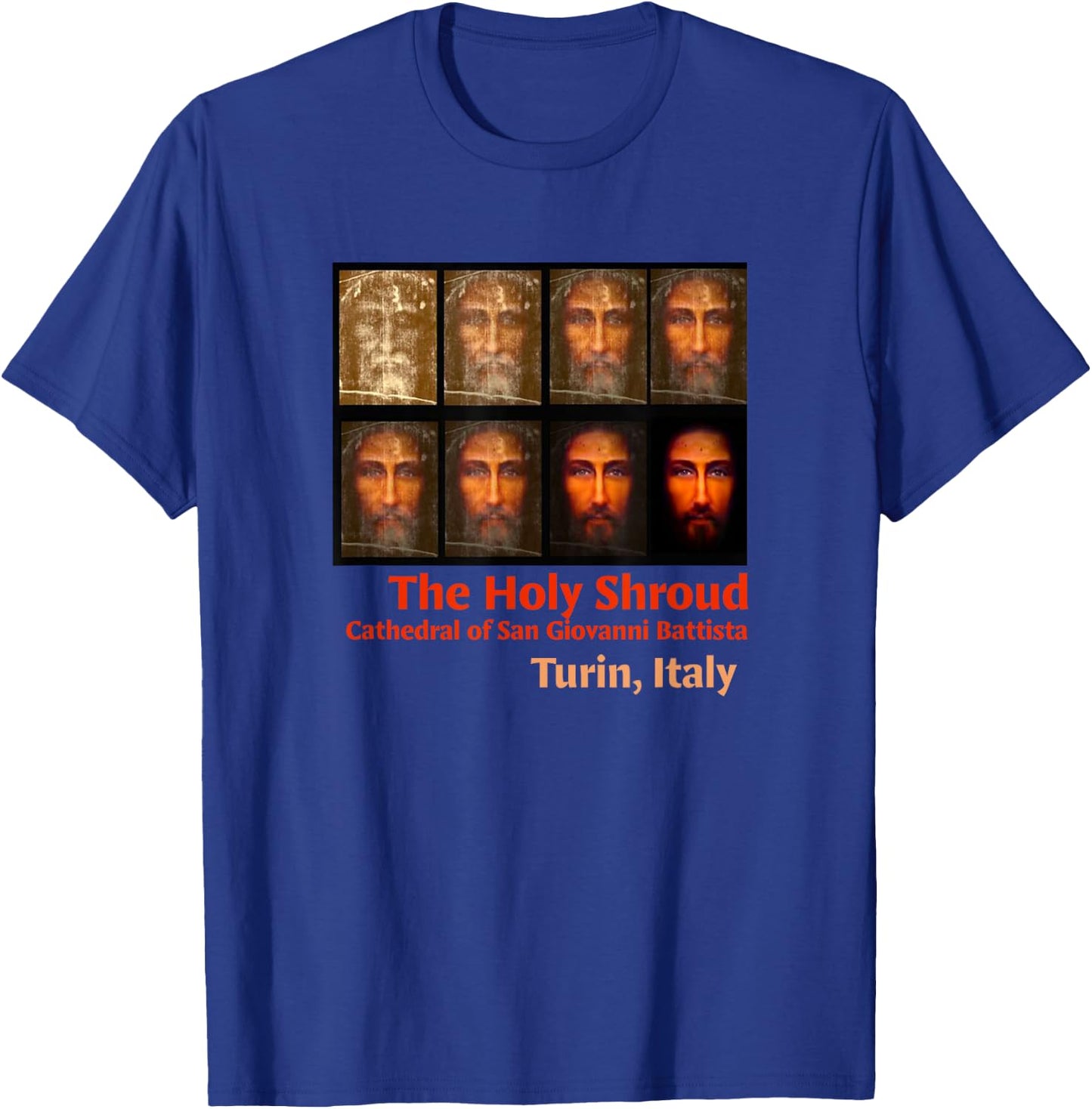 Shroud of Turin The Holy Face of Jesus Test Phases T-Shirt - T-Shirt | Royal