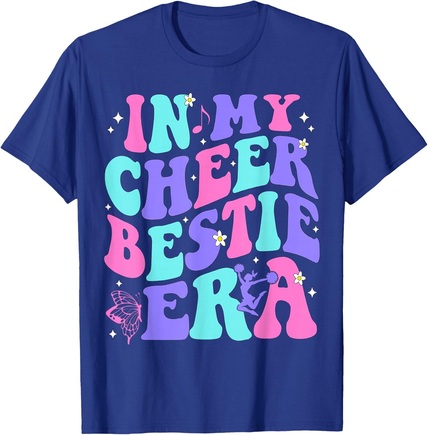 In My Cheer Bestie Era Kids Girls Boys Cheerleader Cheering T-Shirt - T-Shirt | Royal