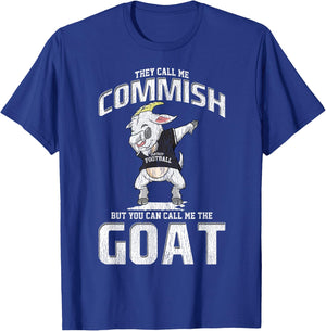Fantasy Football Commissioner Commish Dabbing Goat Draft Day T-Shirt - T-Shirt | Royal
