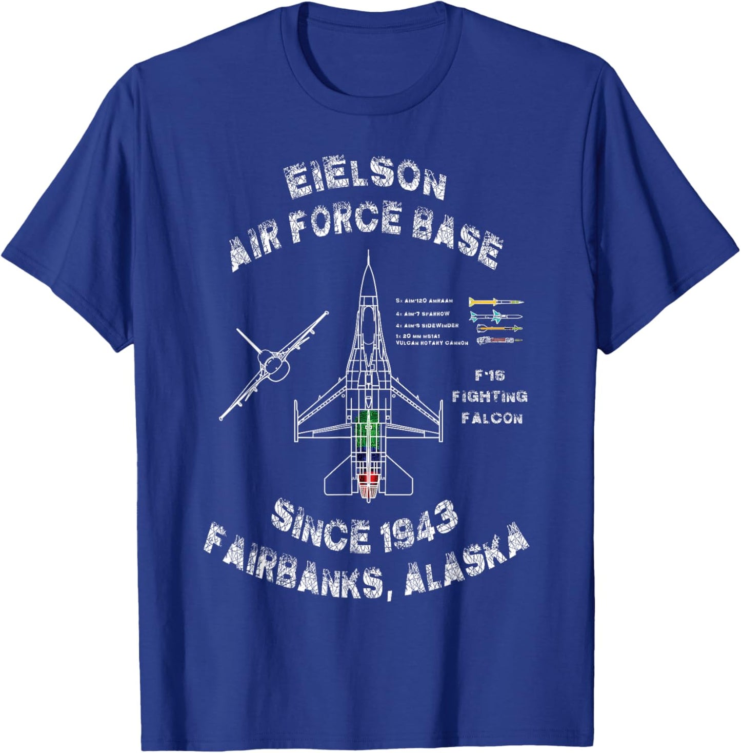 Eielson Air Force Base Specs T-Shirt - T-Shirt | Royal