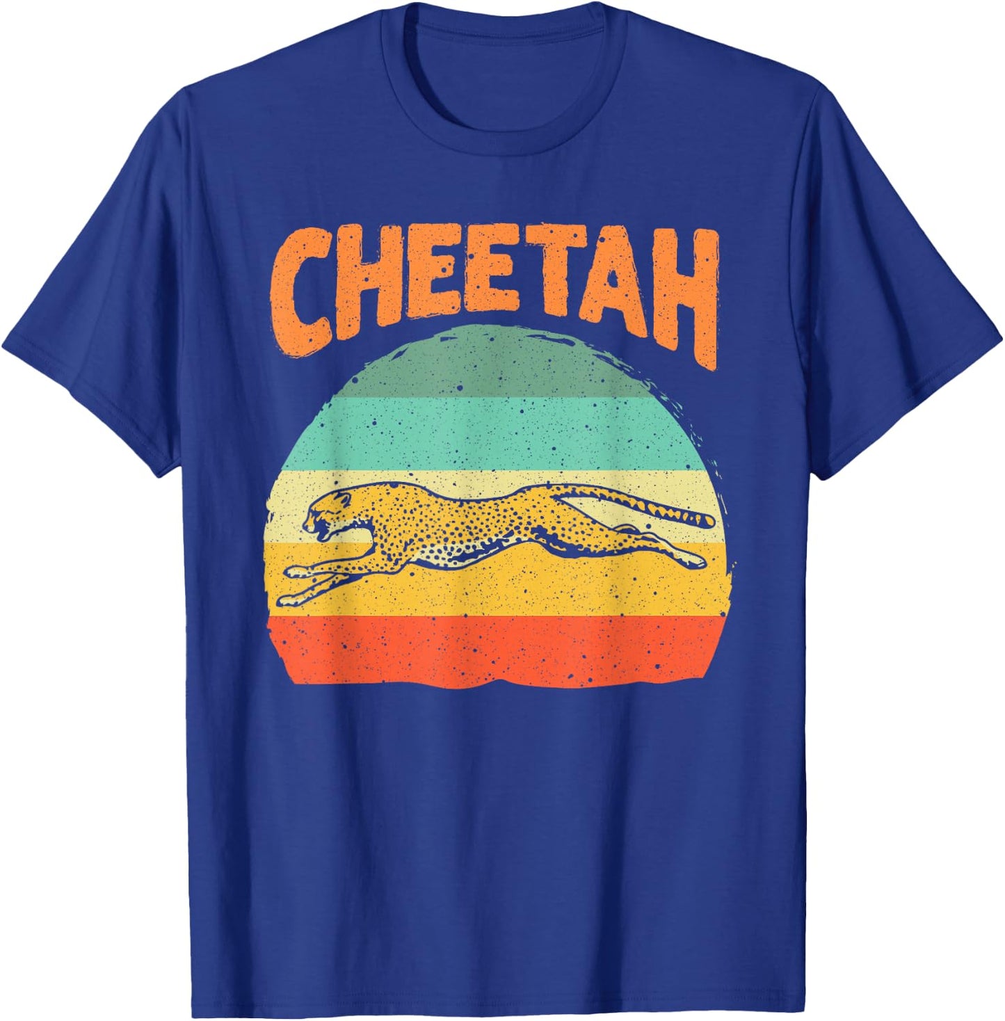Funny Vintage Cheetah Art Boys Girls Leopard Safari Wildlife T-Shirt - T-Shirt | Royal