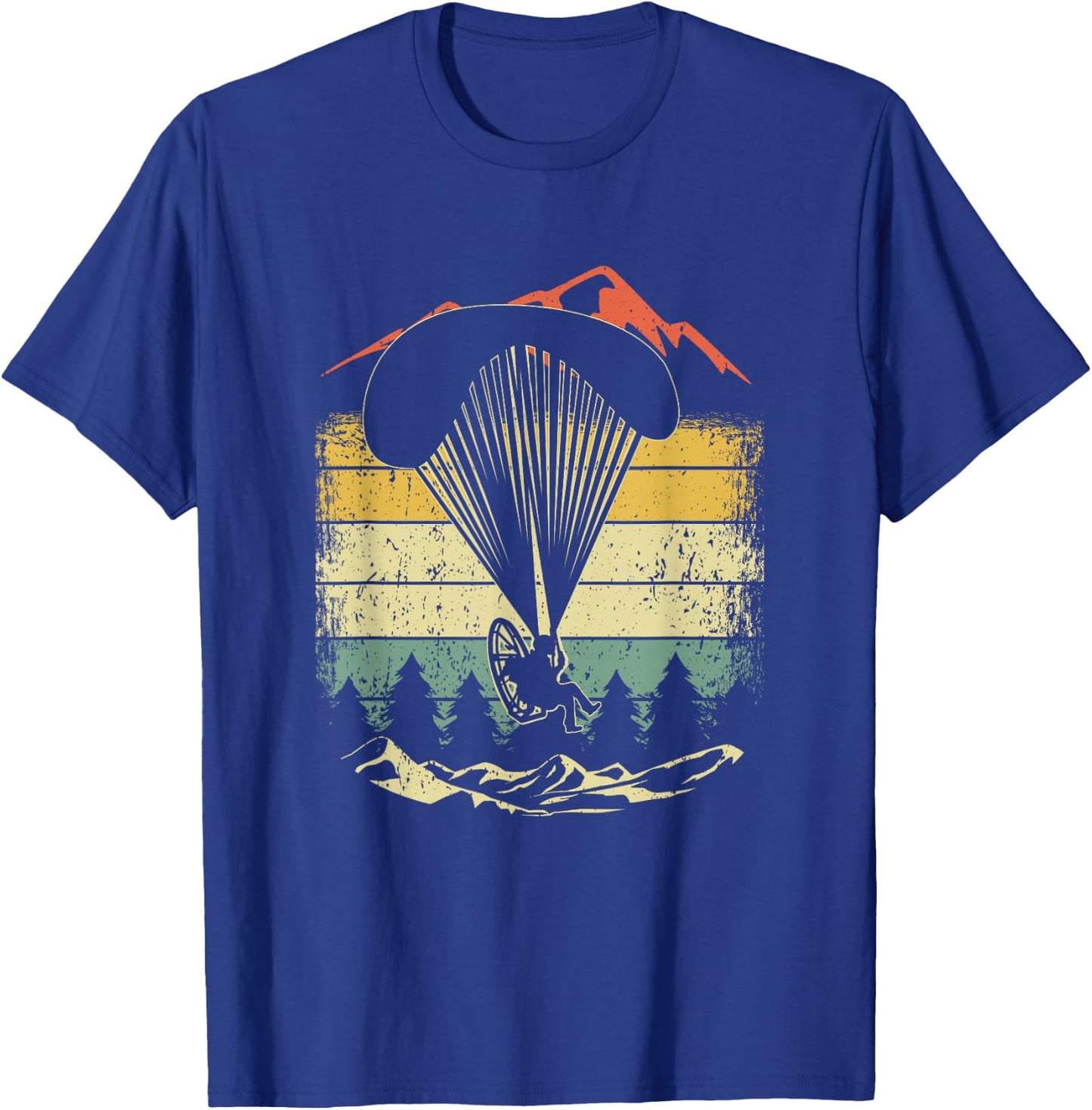 Retro Vintage Paraglider Parachute Parachute Paramotor T-Shirt - T-Shirt | Royal